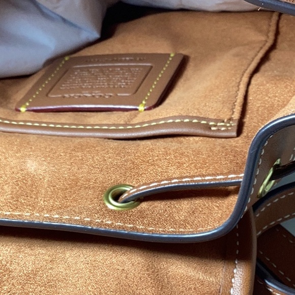 Coach Tan Leather-Trim Signature Canvas Backpack main image 7